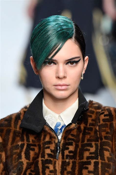 Gigi Hadid and Kendall Jenner dyed their hair blue and green for 